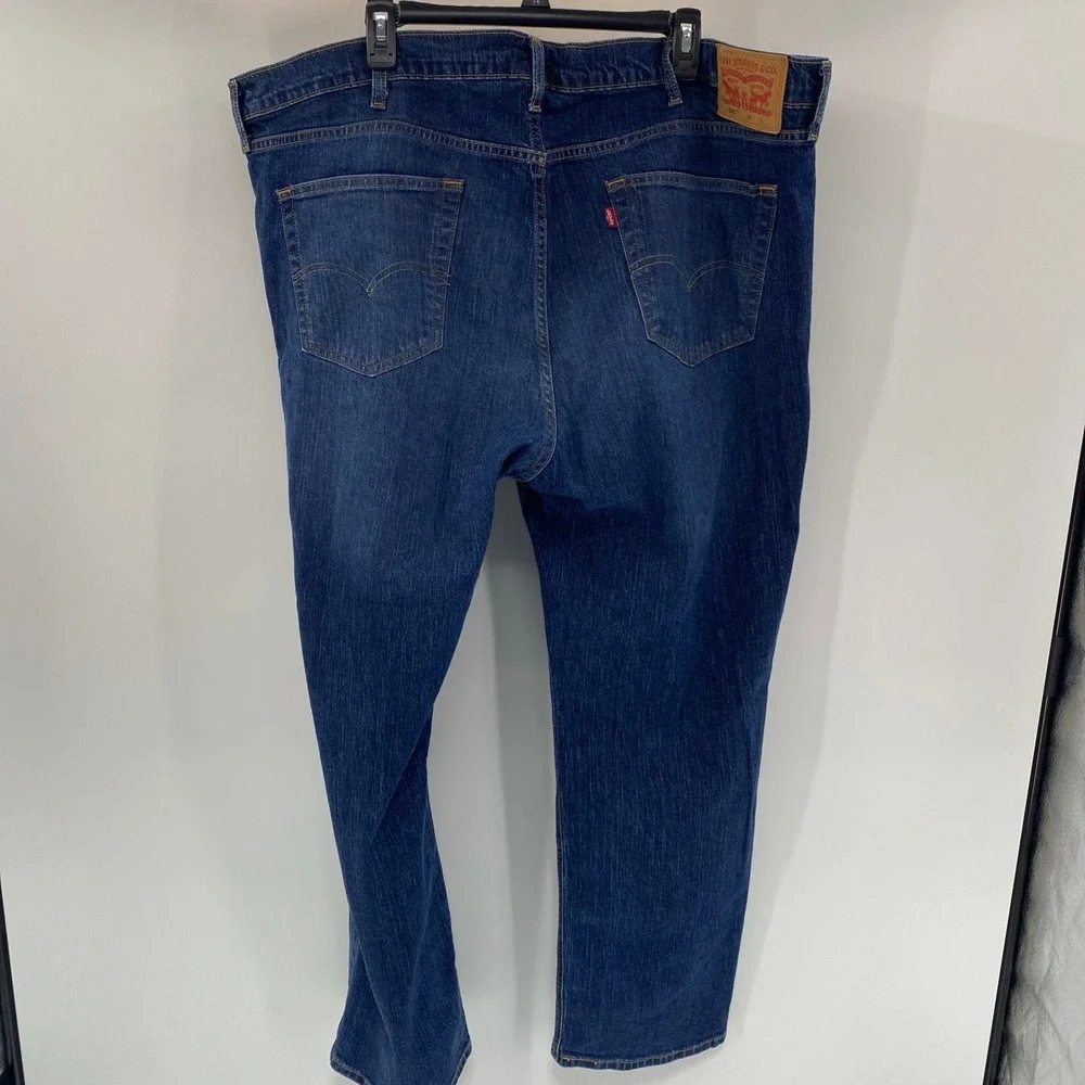 Levis 541 Jeans Athletic Taper Mens Tag 46x32 Fits‎ 48x30.5 Blue Stretch Rugged